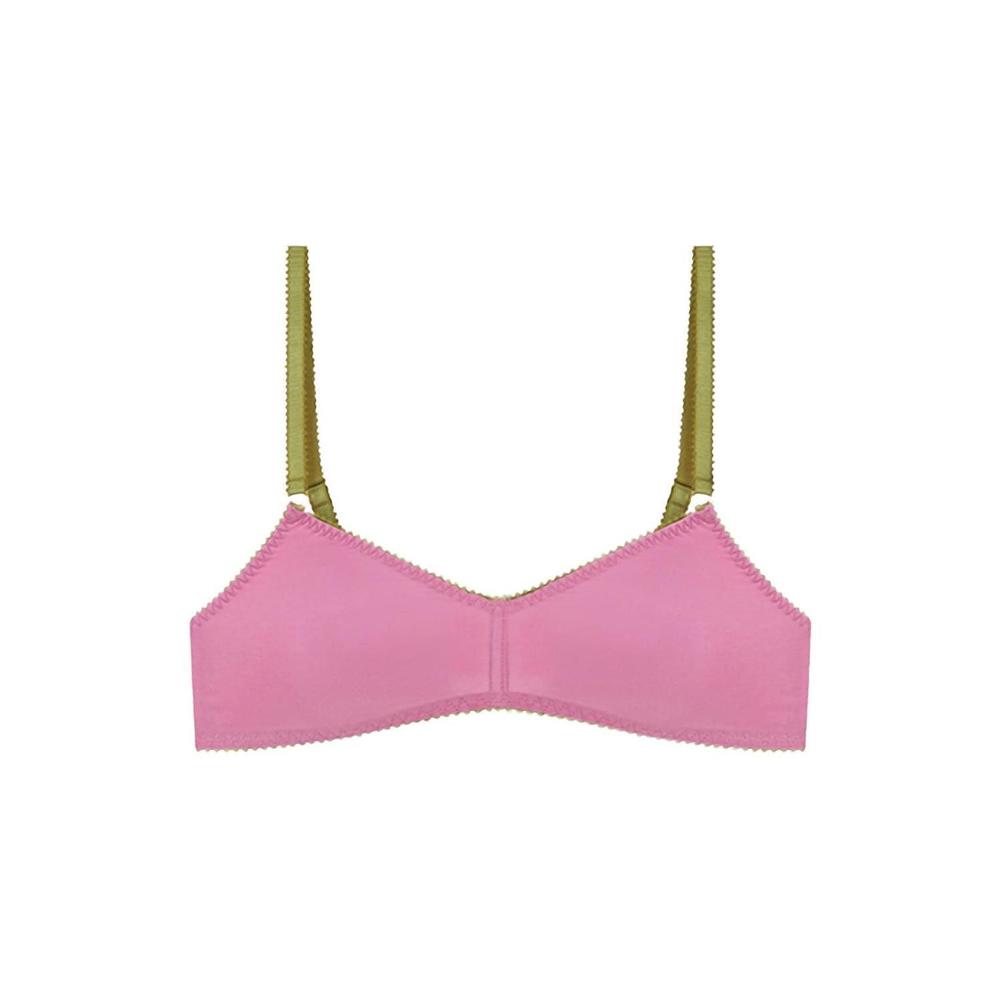 NEW DORA LARSEN thea organic cotton soft bra in medium pink